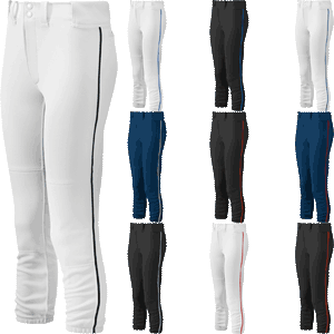 Mizuno Select Belted Low Rise Womens Piped Fastpitch Pants