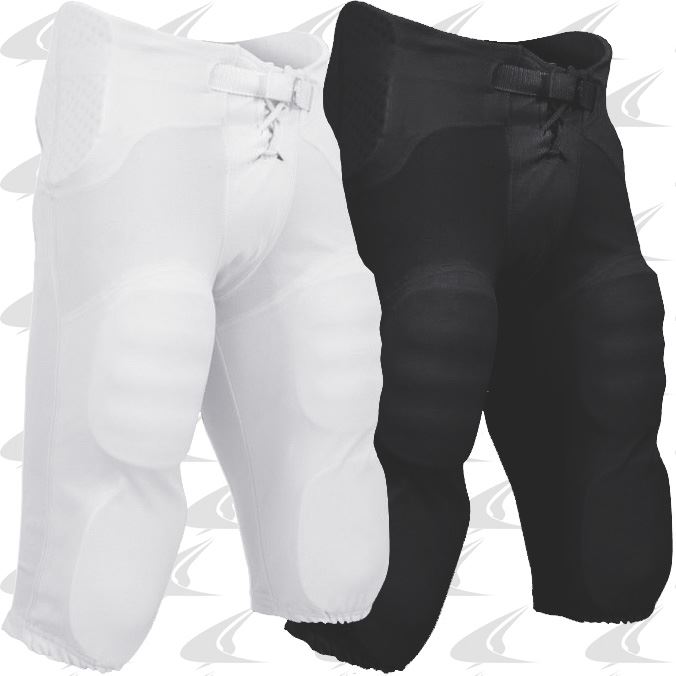 CHAMPRO INTEGRATED BUILT-IN PADS YOUTH MEDIUM FOOTBALL PANTS FPCY WHITE 
