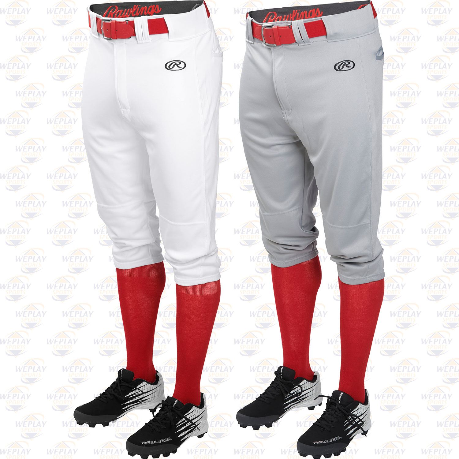 Rawlings Launch Adult Knicker Baseball Pants White or Grey LNCHKP S-2X 