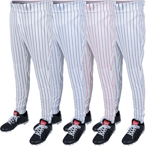 Rawlings 150 Jogger Fit Tapered Mens Pinstripe Baseball Pants