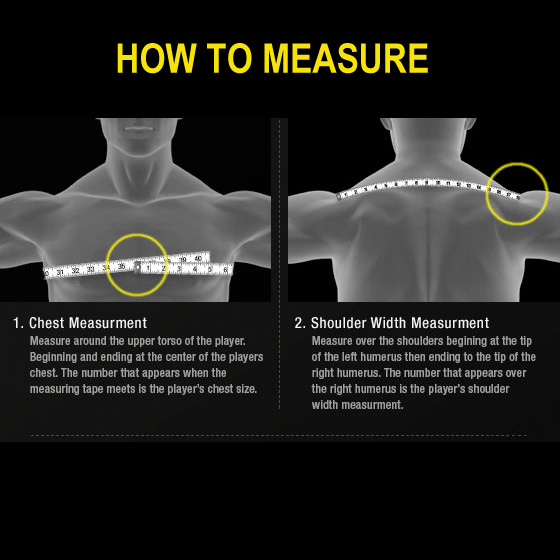 Riddell Youth Football Shoulder Pads - How To Measure