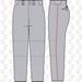 Russell Athletic Piped Open Bottom Boys Youth Baseball Pants - Detail