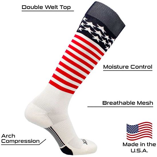 TCK Stars n Stripes USA Flag Baseball Socks