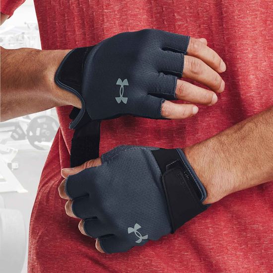 Under Armour Mens Fitness Workout Gloves - Gray