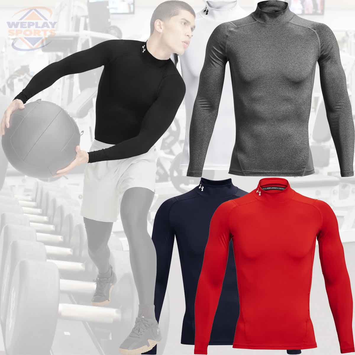 Under Armour HeatGear Compression Long Sleeve Mock Turtle Shirt - 1369606-001-SM