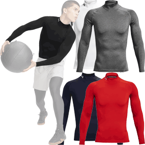 Under Armour HeatGear Compression Long Sleeve Mock Turtle Shirt