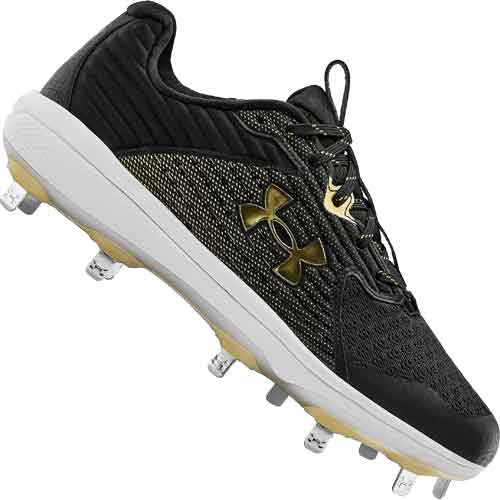 Under Armour Yard MT Mens Baseball Cleats - Black Metallic Gold