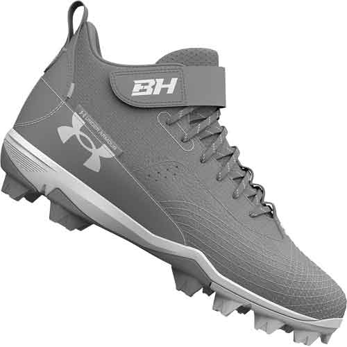 Under Armour Harper 7 Mid RM Baseball Cleats - Gray