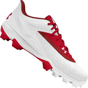 Under Armour Leadoff 3.0 Low RM Jr Youth Baseball Cleats - Red