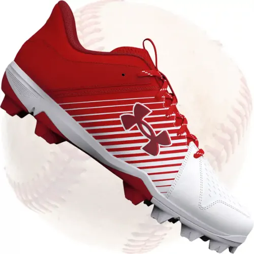 Under Armour Leadoff Low RM Jr Youth Baseball Cleats - Red