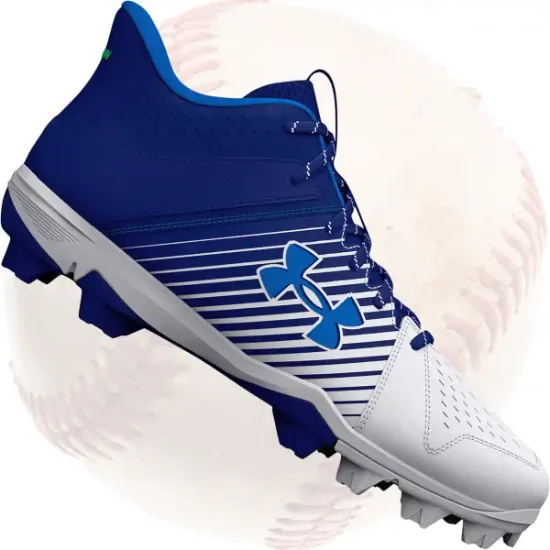 Under Armour Leadoff Mid RM Jr Youth Baseball Cleats - Blue