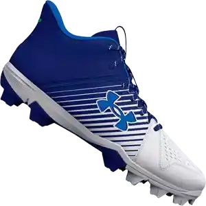 Under Armour Leadoff Mid RM Jr Youth Baseball Cleats - Blue
