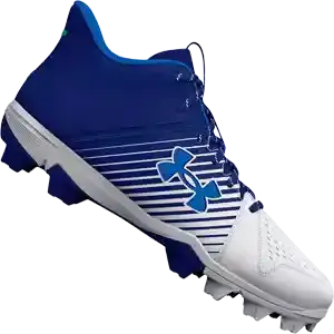 Under Armour Leadoff Mid RM Jr Youth Baseball Cleats - Blue