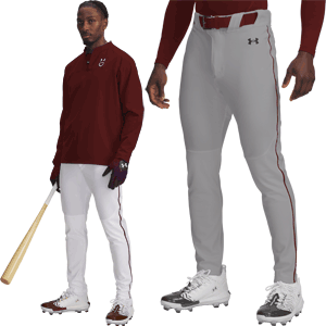 Under Armour Utility Pro Tapered Baseball Pants - Maroon Piping