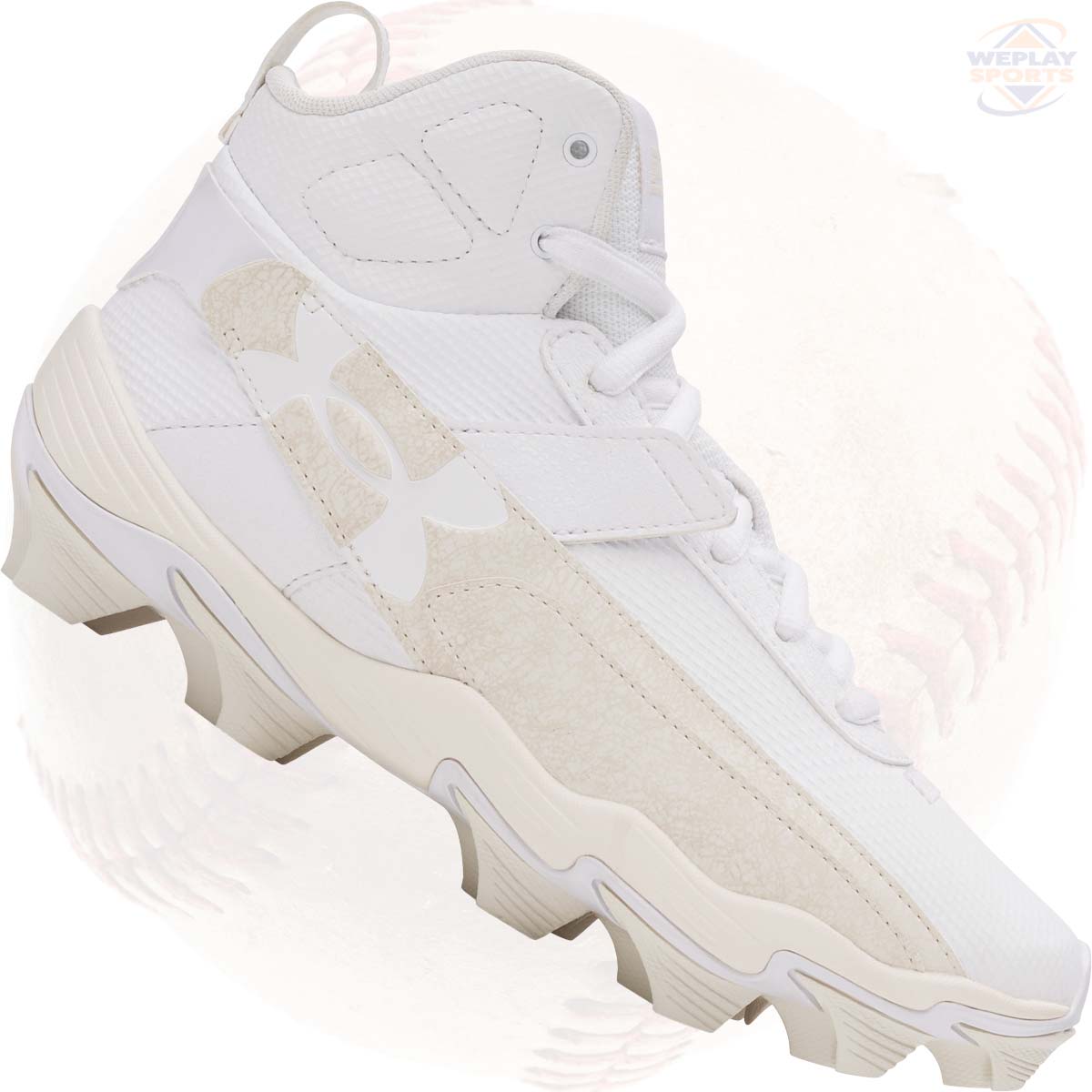 Under Armour Harper 10 RM Jr. Kids Baseball Cleats - White Stone