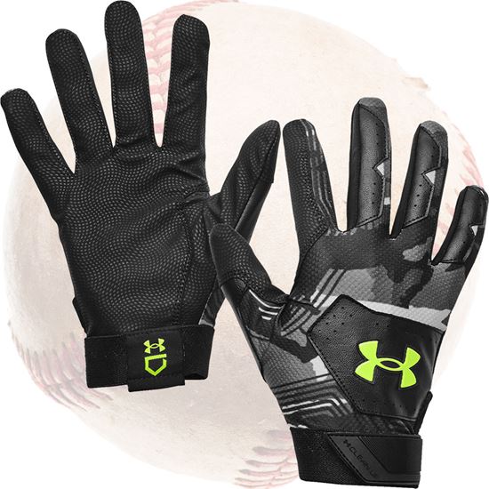 Under Armour Clean Up Culture Softball Batting Gloves - Black