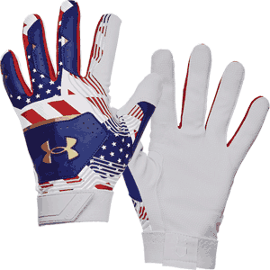 Under Armour Clean Up Culture Baseball Youth Batting Gloves - Stars n Stripes