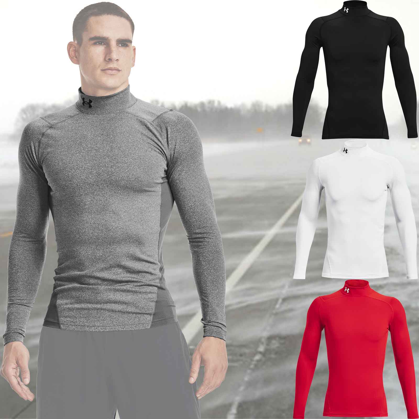 Under Armour Mens ColdGear Compression Mock Shirt