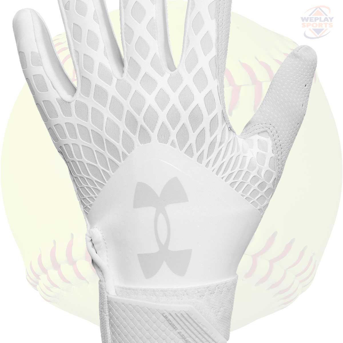 Under Armour Glyde Womens Batting Gloves - Web Pattern Back of Hand