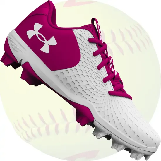 Under Armour Glyde 2 RM Womens Softball Cleats - White Tropic Pink