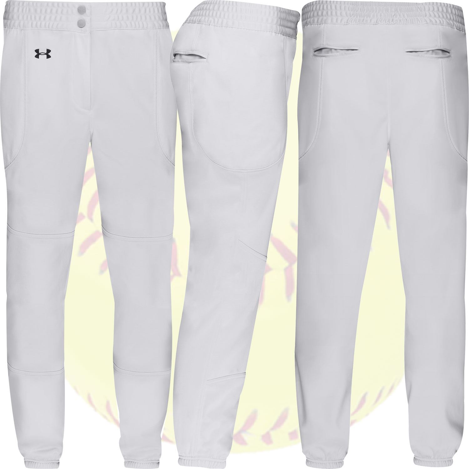 Under Armour RBI Womens Fastpitch Pants - Ice Gray
