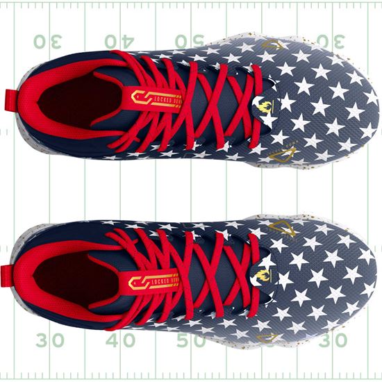 Under Armour Spotlight Franchise RM USA Jr. Youth Football Cleats