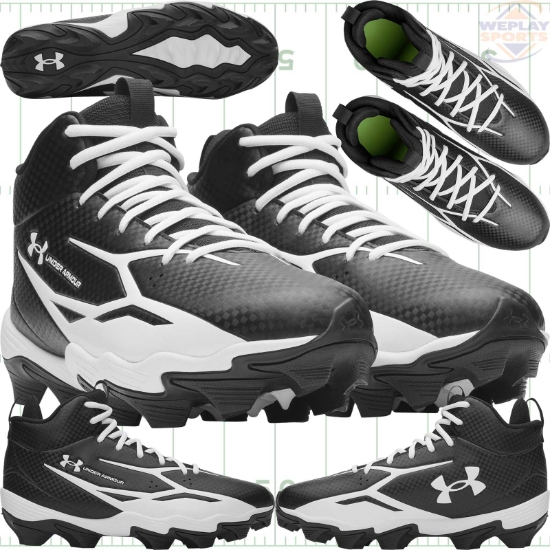 Under Armour Spotlight Hammer Wide Width Football Shoes Cleats - Collage