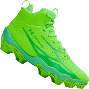 Under Armour Spotlight Hammer RM Youth Lacrosse Flag Football Lacrosse Cleats - Hyper Green