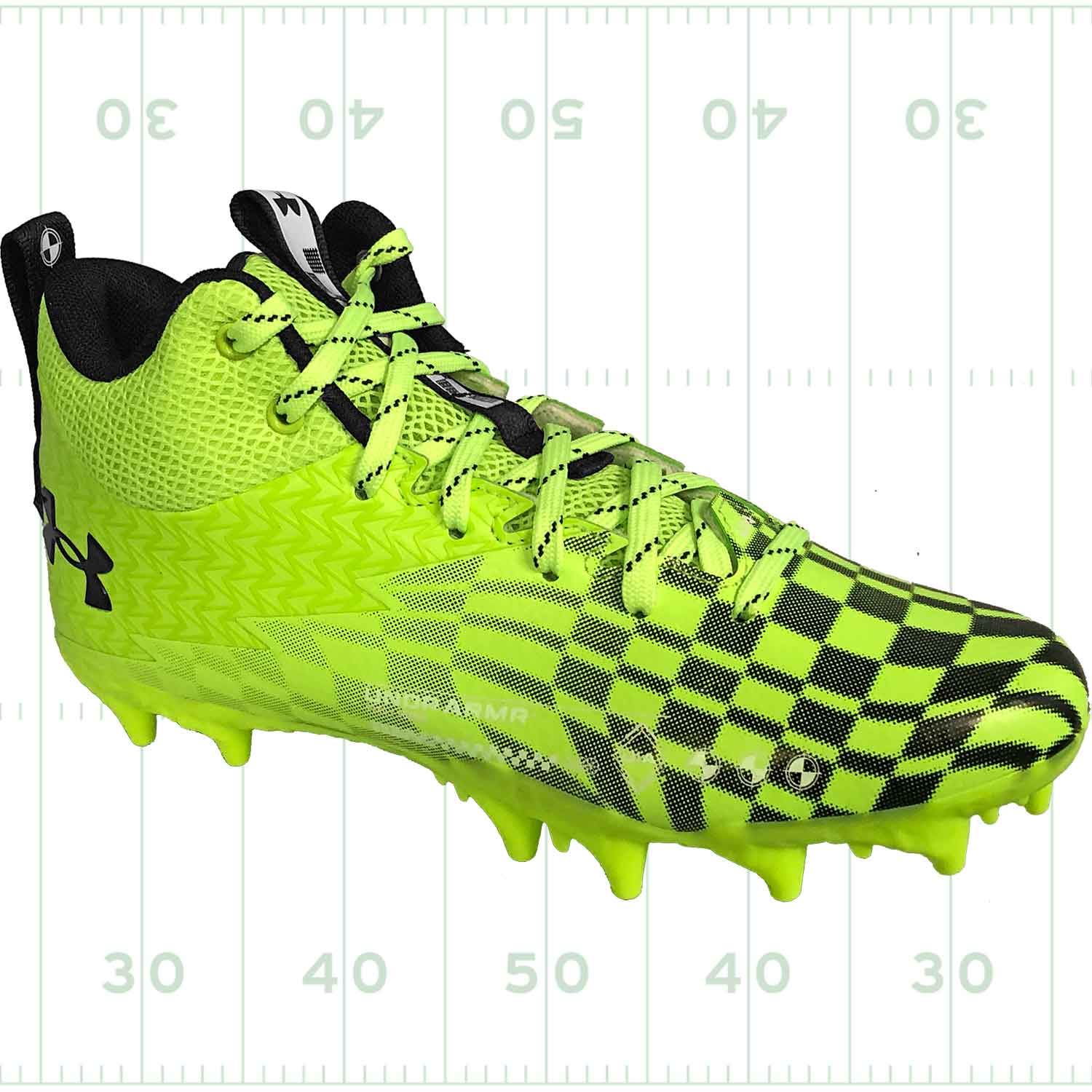 Under Armour Spotlight Select 3 MC AA Youth Football Cleats - Lime Surge