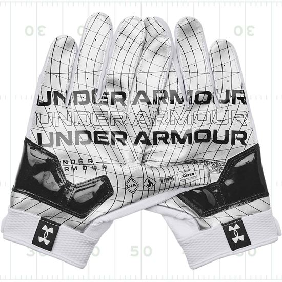 Under Armour Combat Football Lineman Gloves - White / Black