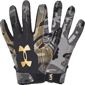 Under Armour F8 Novelty Football Gloves - Gold Camo