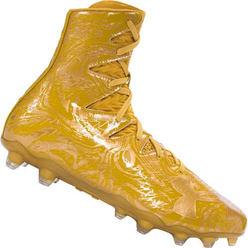 gold under armour football cleats