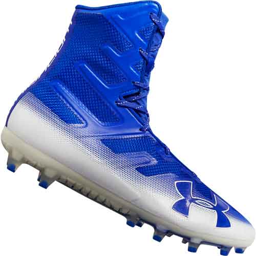 New Men's Under Armour Highlight MC Blue White Football Cleat 3000177-401 