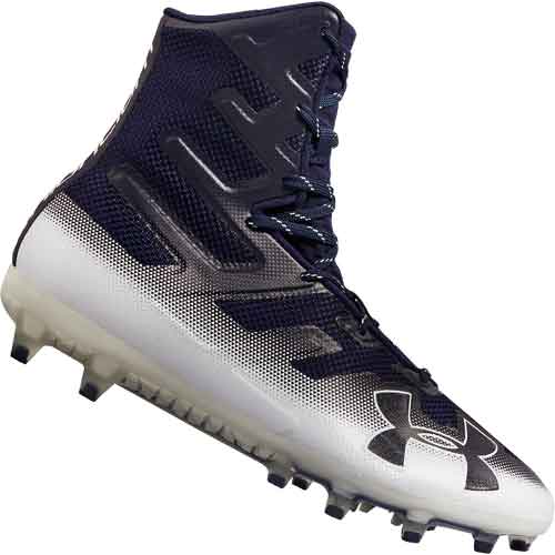 LOBSTER Mens Under Armour Highlight MC Football Cleats Size 11.5/13 White/Navy 