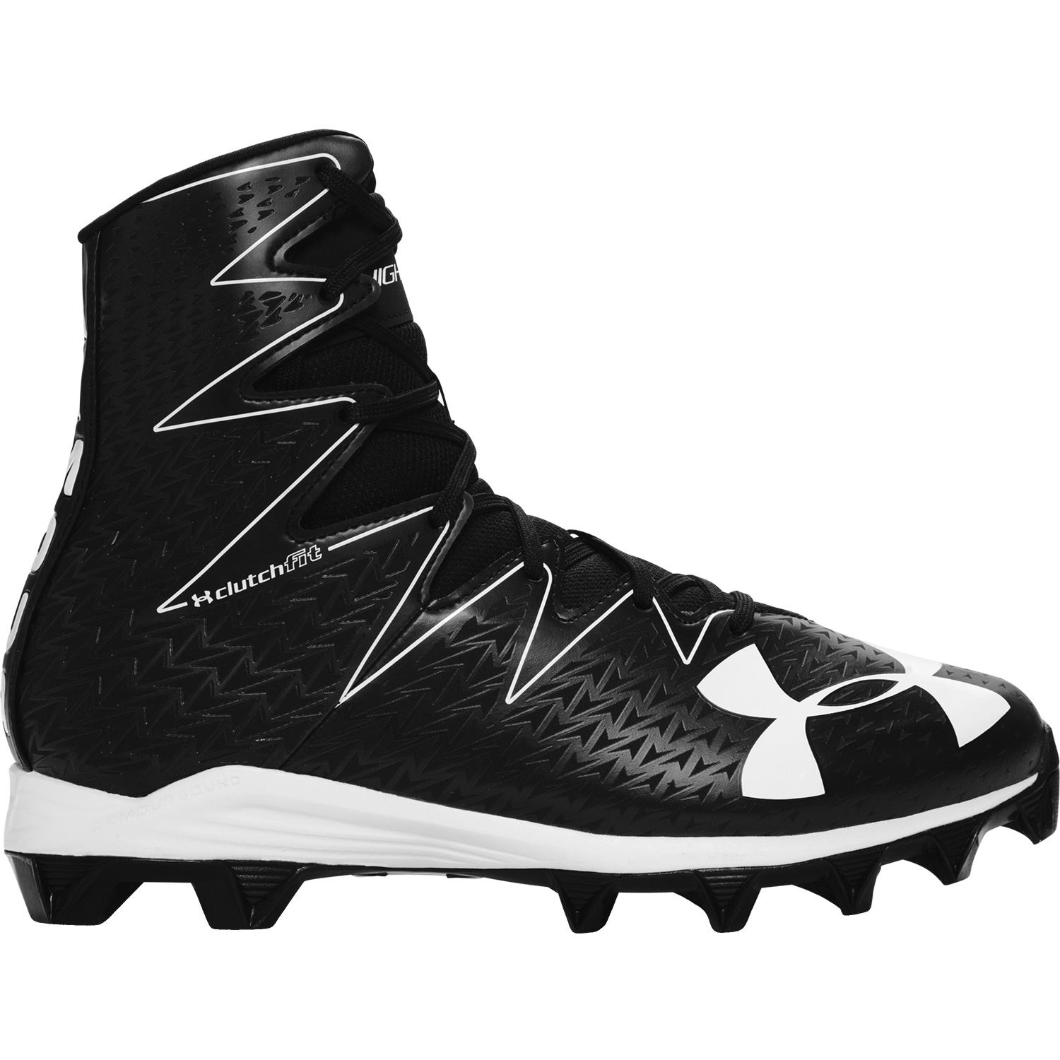white high top under armour cleats