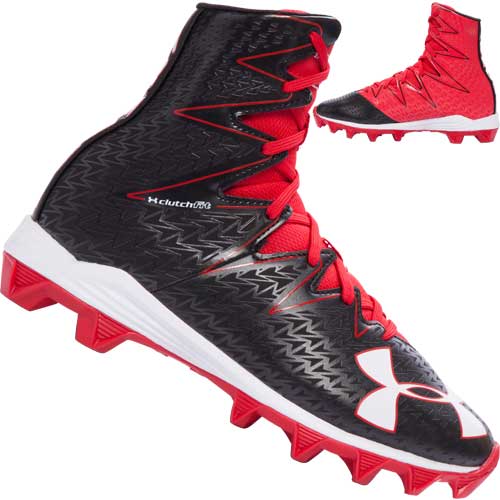 football red under armour cleats