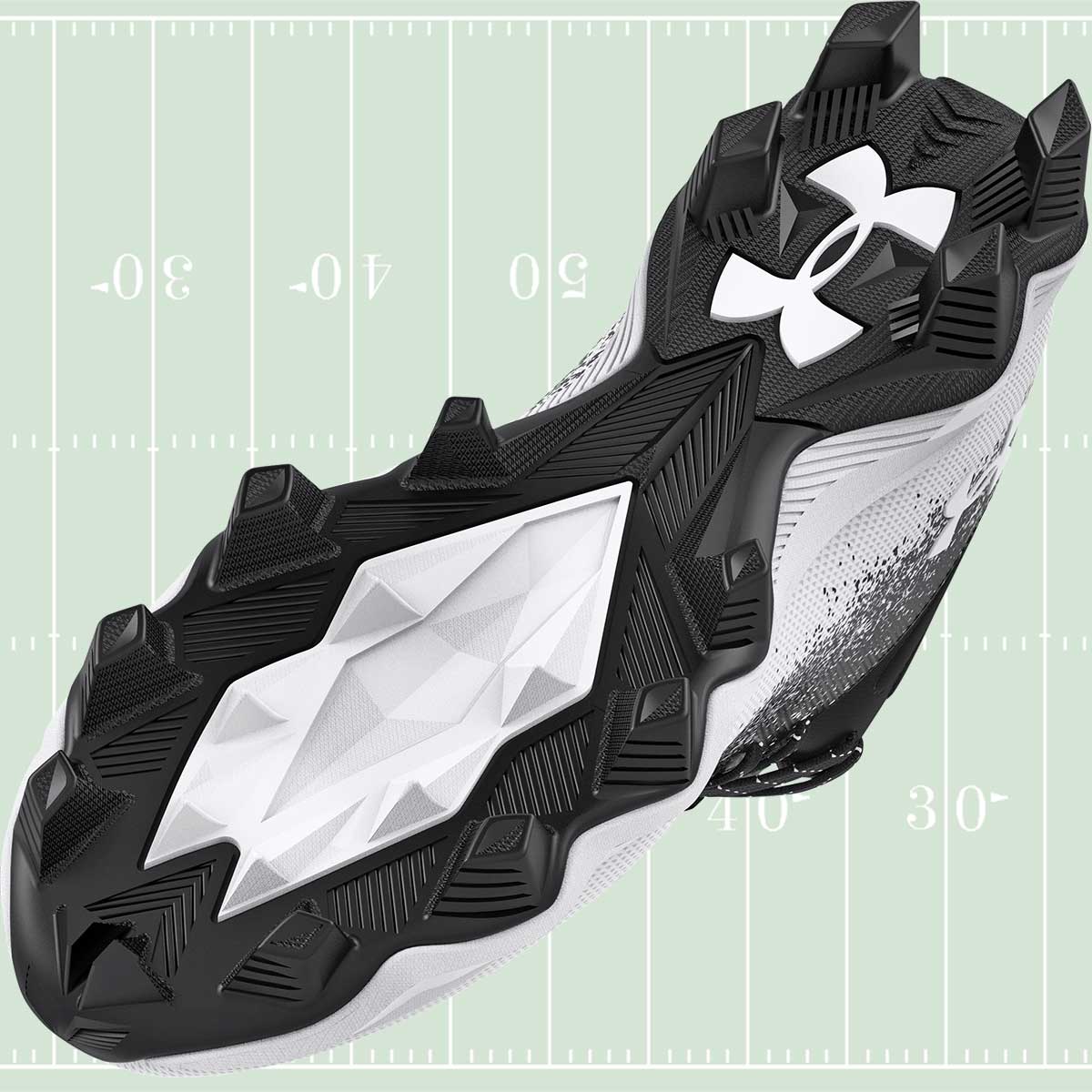 Under Armour Spotlight Mid RM Jr. Youth Football Cleats - Rubber Outsole
