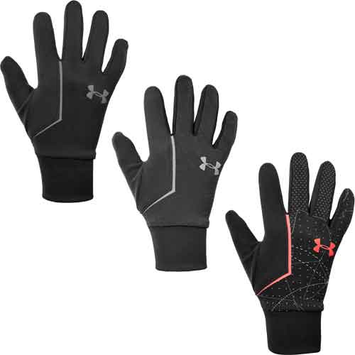 Under Armour Mens Storm Run Liner Running Gloves Black Sports Warm Breathable 