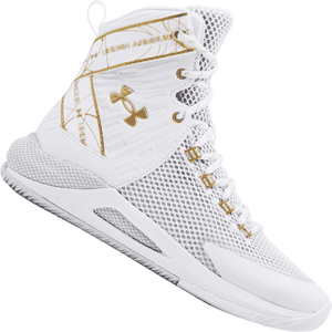 Under Armour White/Gold HOVR Highlight Ace Womens White Volleyball Shoes