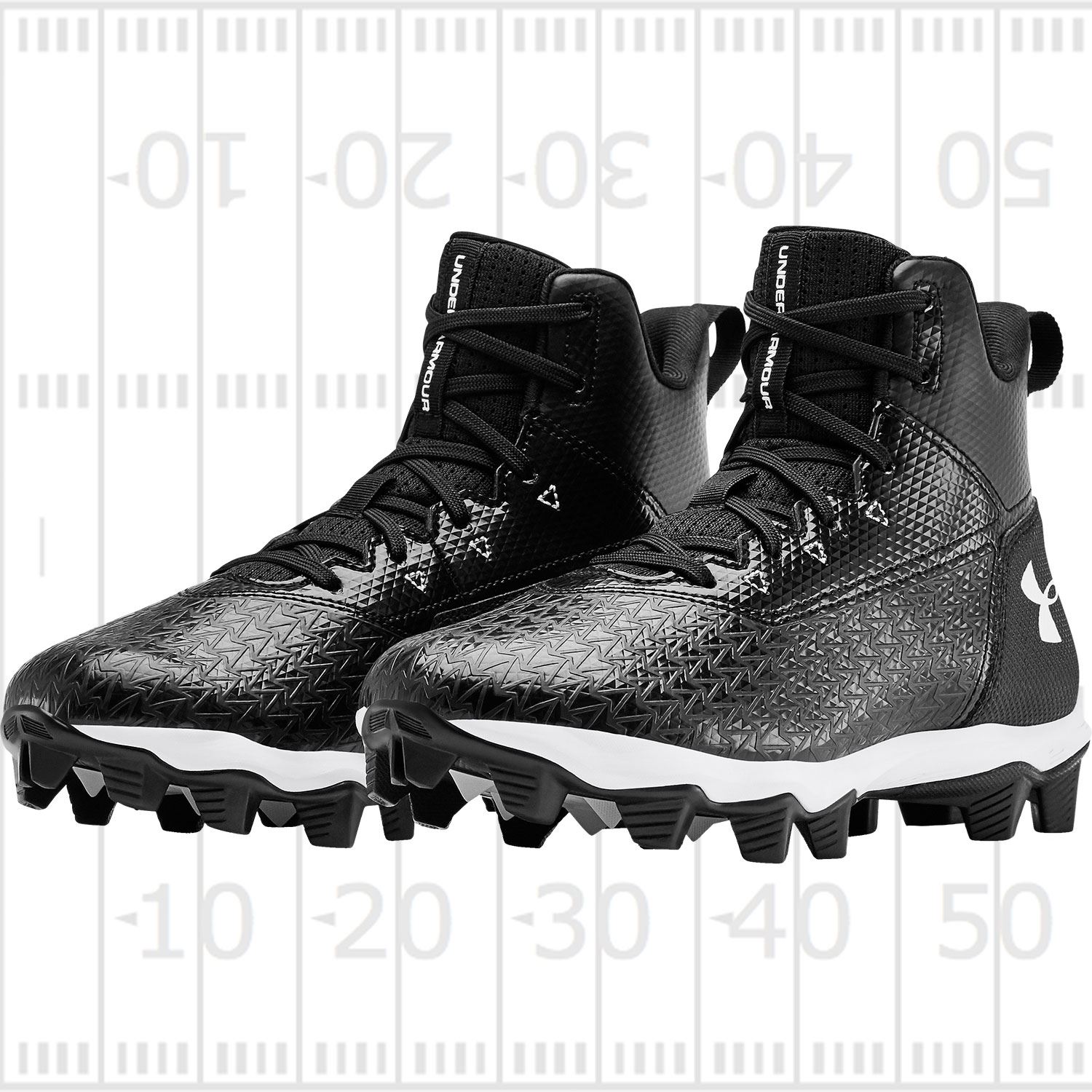 Under Armour UA Hammer Mid RM Jr Youth Cleats Black Size 2y for sale online 