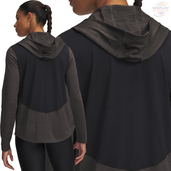 Under Armour Tech Vent Team Womens Long Sleeve T-Shirt Hoodie - Solid Mesh Back